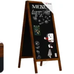 Chevalet Stop Trottoir Etanche avec Cadre en Bois Laqué 150x61cm + ACCESSOIRES
