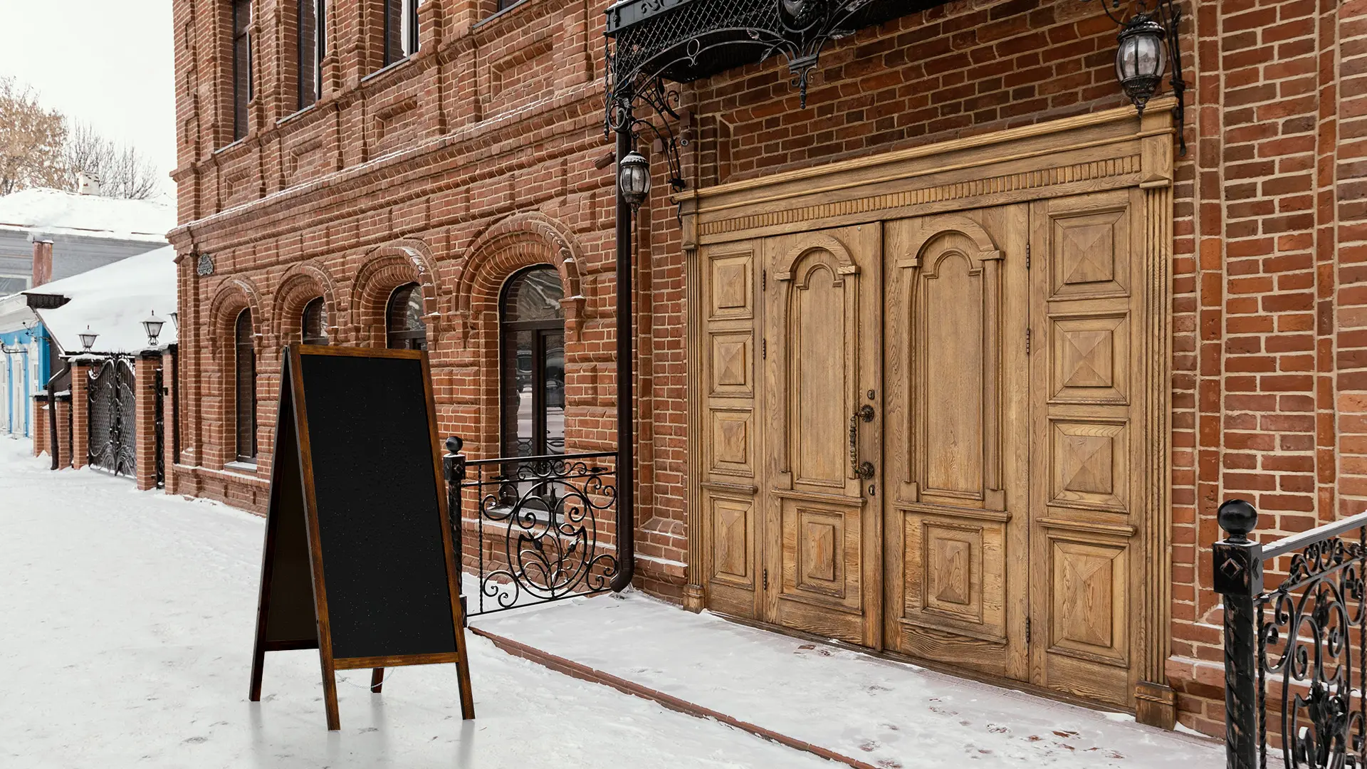 Chevalet Stop Trottoir Etanche magnétique avec Cadre en Bois Laqué 150x61cm + ACCESSOIRES – Image 9