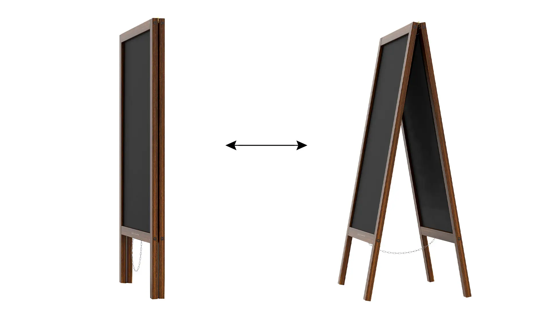 Chevalet Stop Trottoir Etanche magnétique avec Cadre en Bois Laqué 100x49,5cm + ACCESSOIRES – Image 6