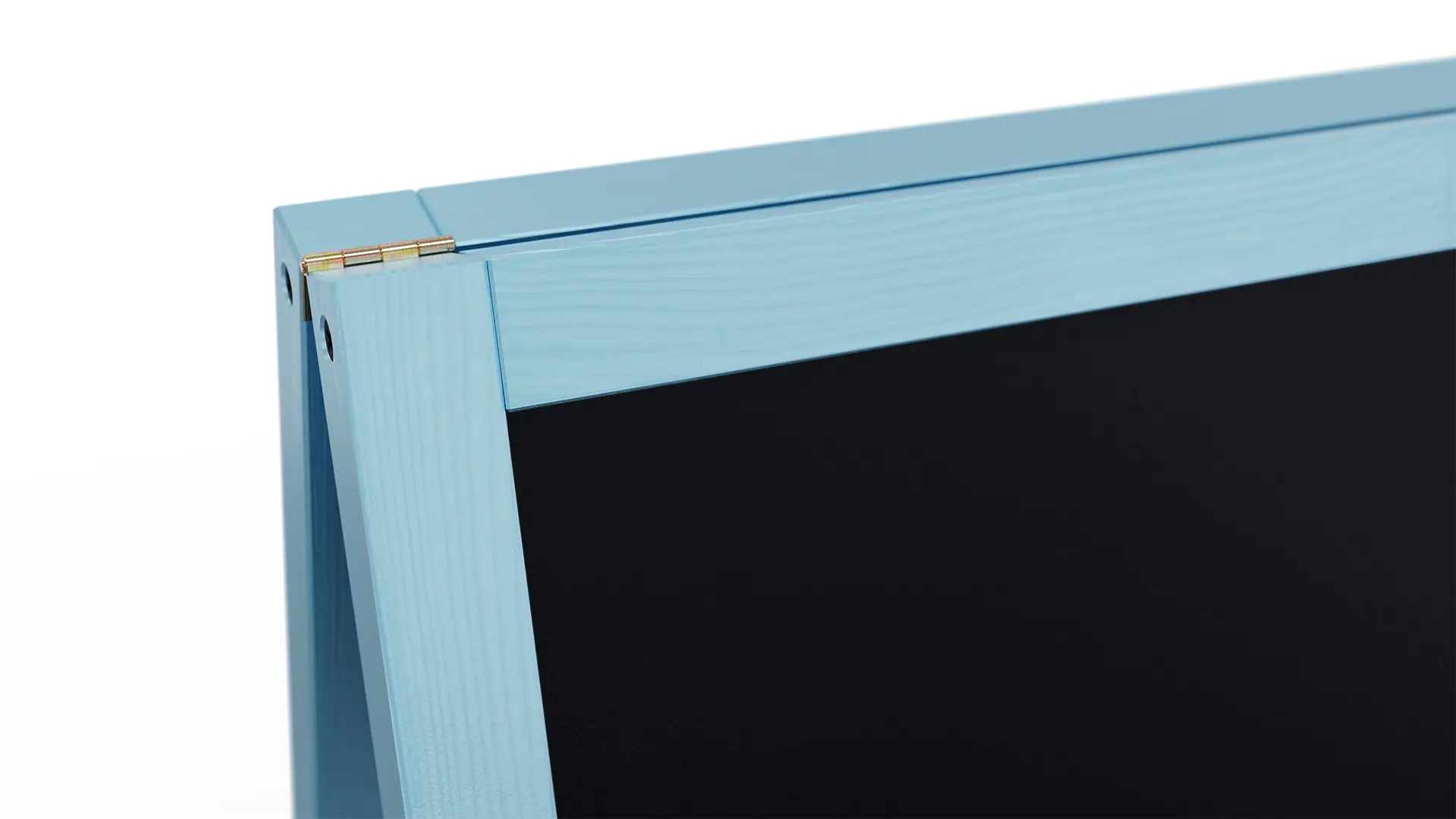 Chevalet Stop Trottoir avec Cadre en Bois Laqué Bleu 118x61cm, Chevalet Publicitaire – Image 7