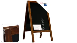 Chevalet Stop Trottoir Lourd Étanche 118x61cm, Chevalet Publicitaire Irréversible