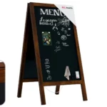 Chevalet Stop Trottoir Etanche avec Cadre en Bois Laqué 110x56cm + ACCESSOIRES