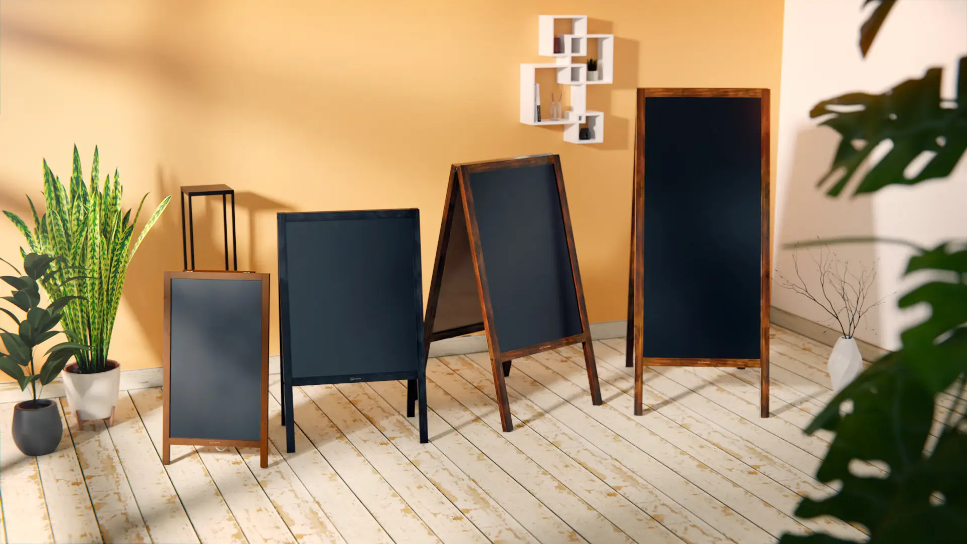 Chevalet Stop Trottoir Etanche magnétique avec Cadre en Bois Laqué 110x56cm + ACCESSOIRES – Image 8