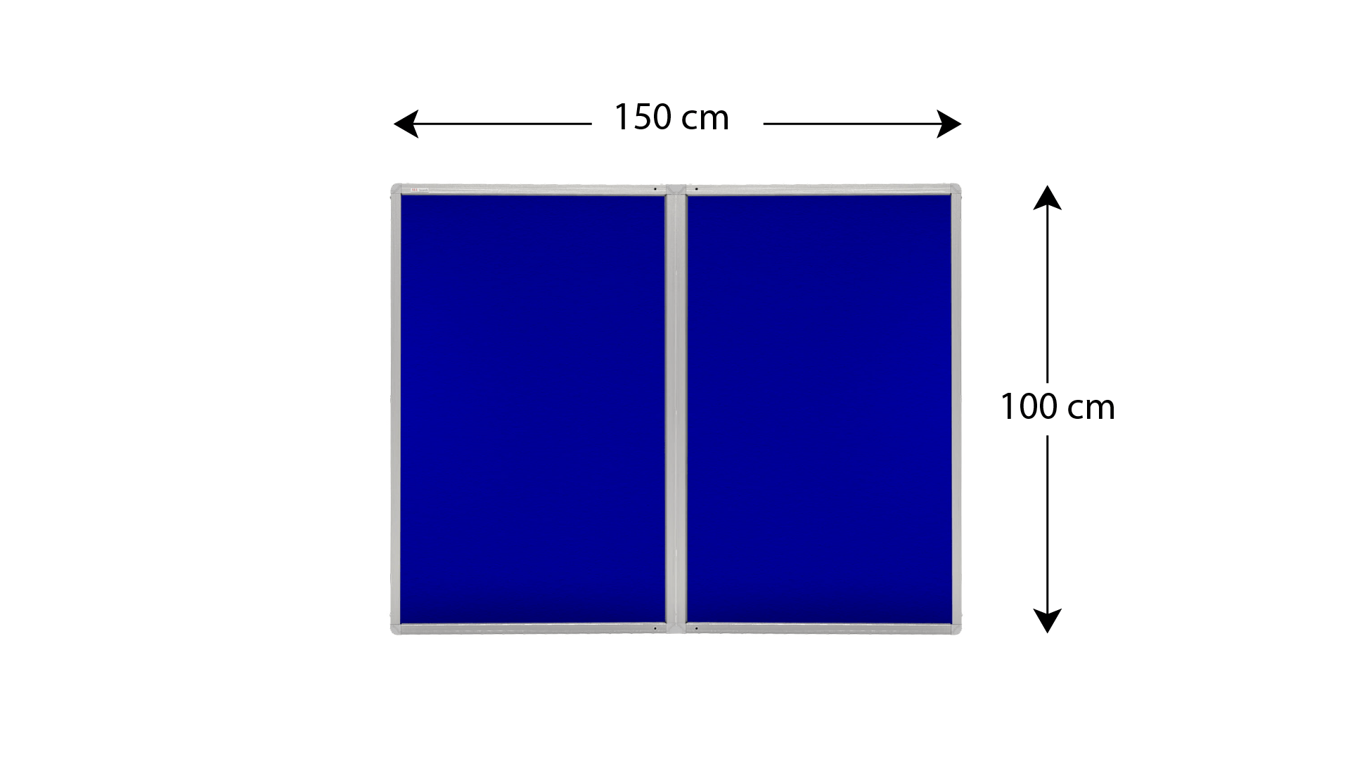 Vitrine d’Affichage Intérieur en Feutre Bleu avec Cadre en Aluminium 150x100 cm – Image 4