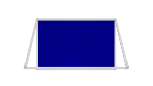 Vitrine d’Affichage Intérieur en Feutre Bleu avec Cadre en Aluminium 90x60cm