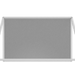 Vitrine d’Affichage Intérieur en Feutre Gris avec Cadre en Aluminium 120x90cm