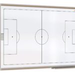 Tableau tactique pour entraineurs - magnétique blanc et effaçable à sec - 90x60 cm