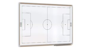 Tableau tactique pour entraineurs - magnétique blanc et effaçable à sec - 90x60 cm