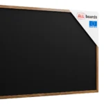 Tableau à Craie Noir avec Cadre en Bois Laqué 200x120cm