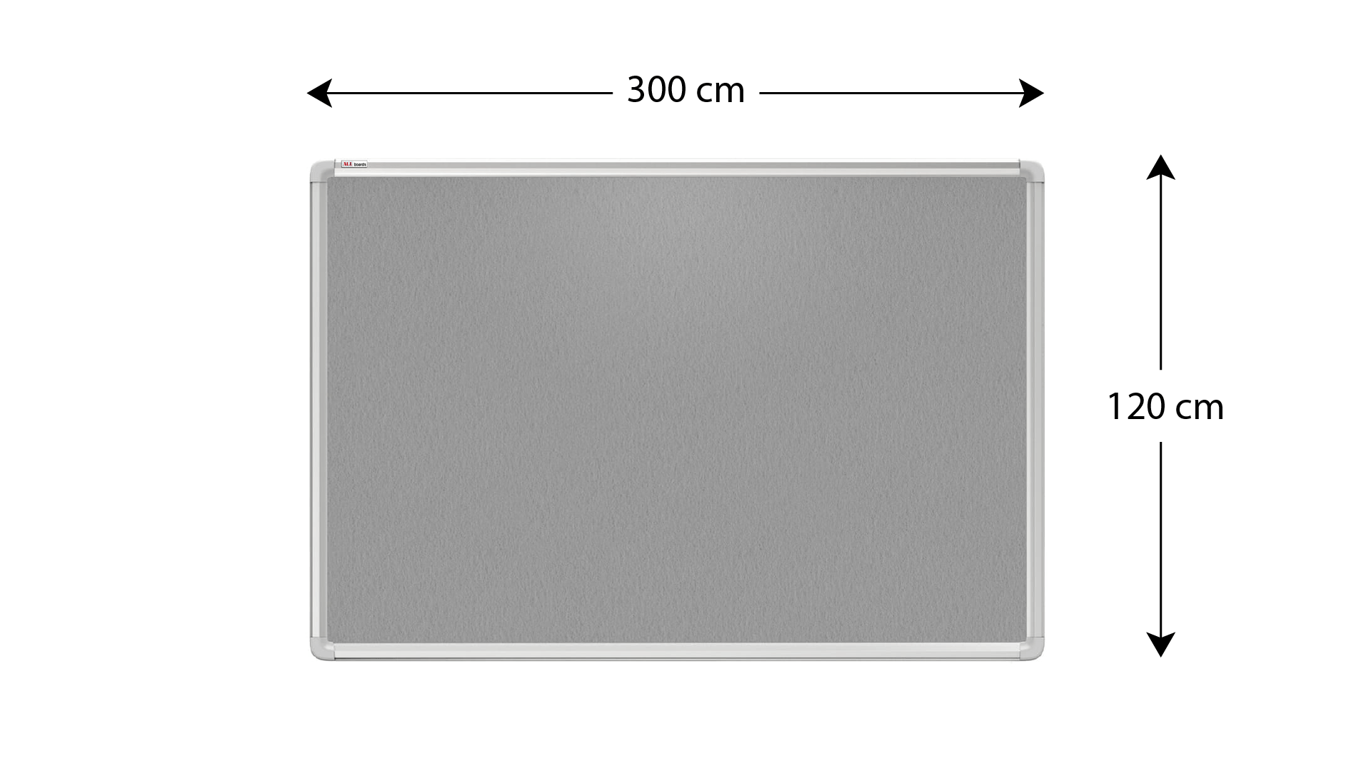 Tableau Textile Gris avec Cadre en Aluminium 300x120 cm – Image 4