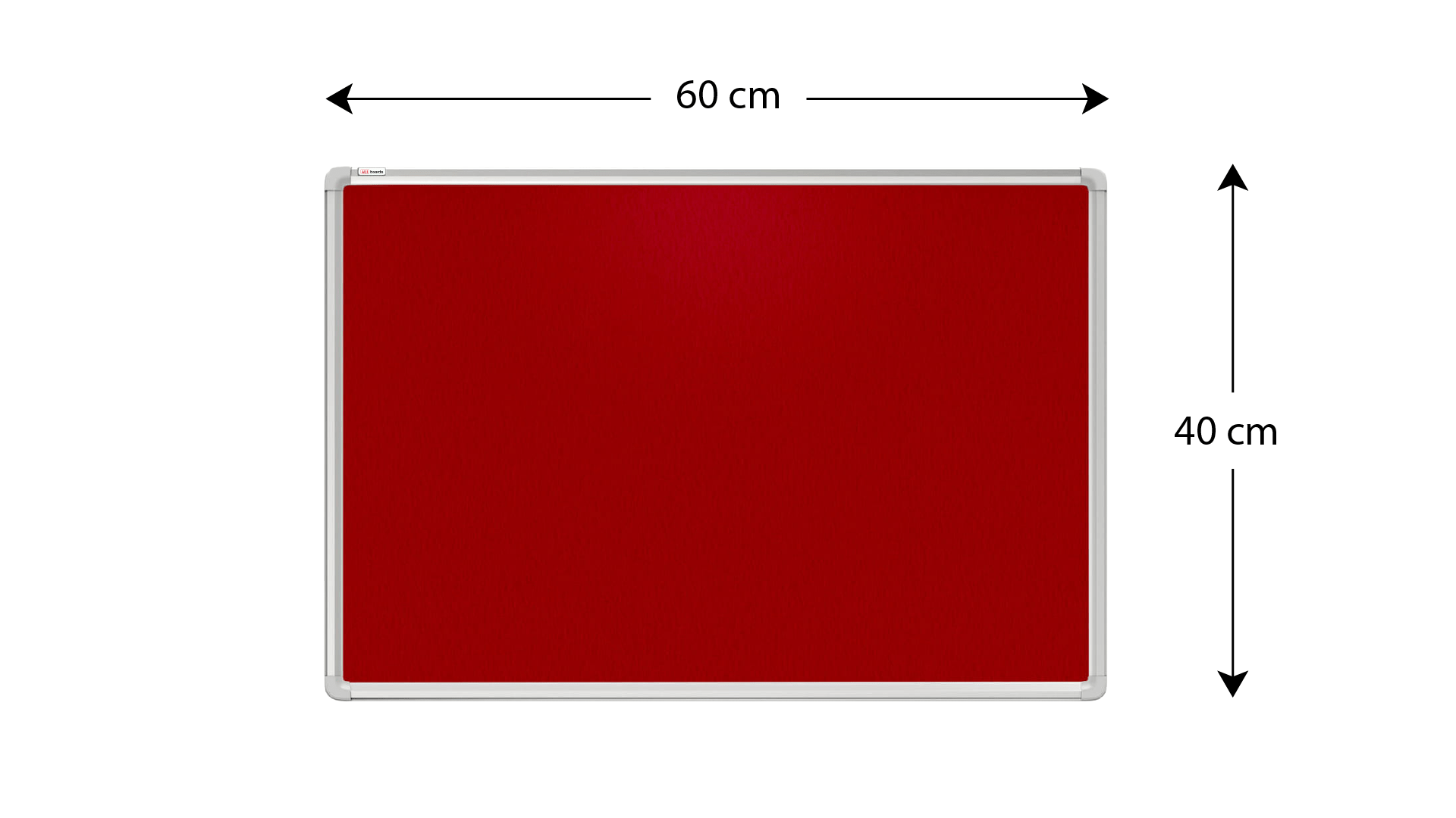 Tableau Textile Rouge avec Cadre en Aluminium 60x40cm – Image 4