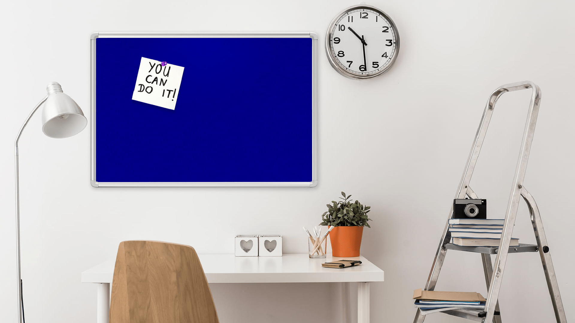 Tableau Textile Bleu avec Cadre en Aluminium 180x120cm – Image 3