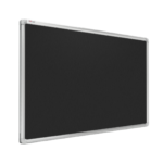 Tableau Textile Noir avec Cadre en Aluminium 90x60 cm