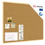 Tableau de liège 100x80 cm avec cadre en bois naturel – surface en liège portugais autocicatrisant