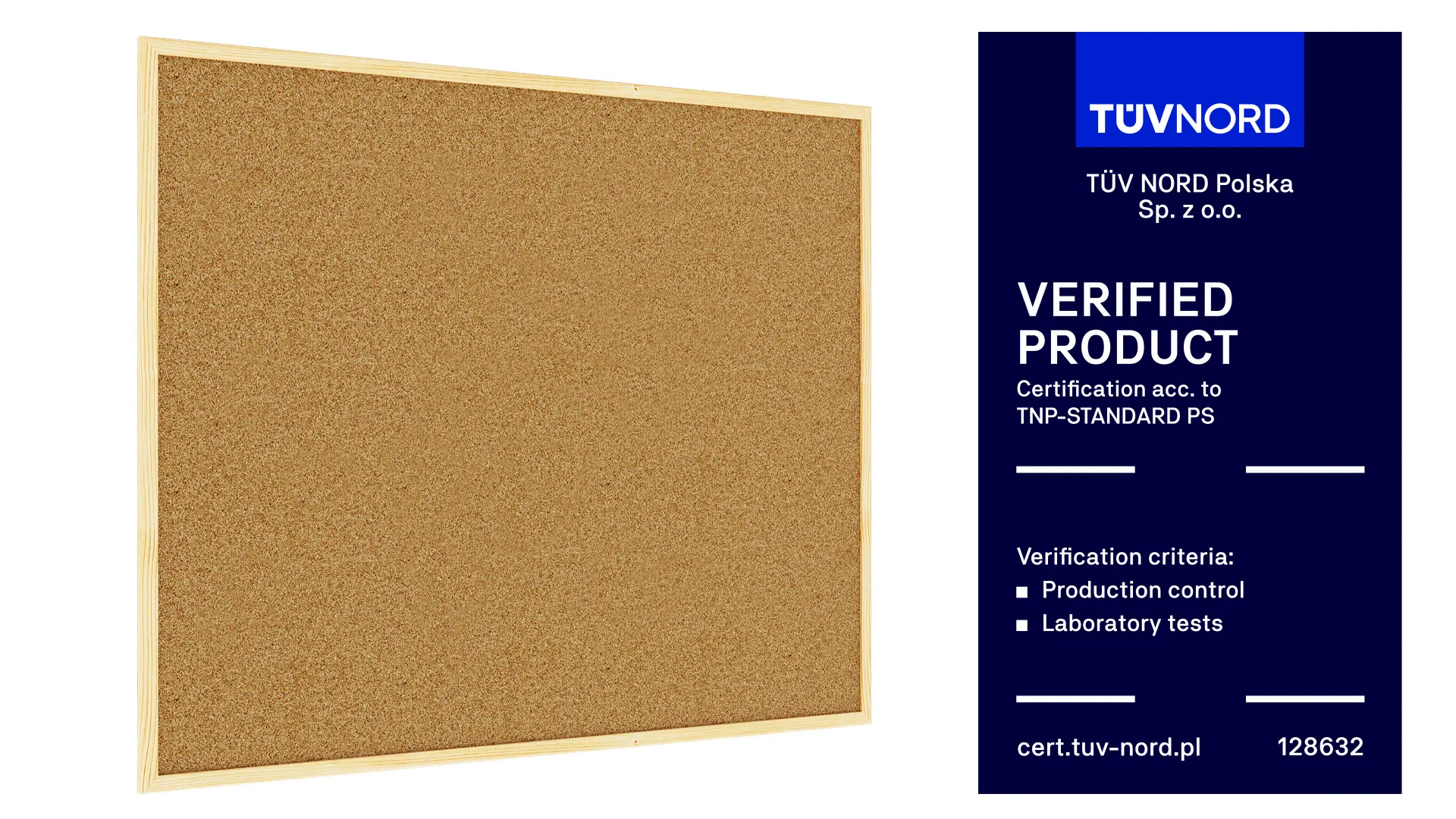 Tableau en Liège avec Cadre en Bois 100x80cm