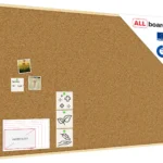 Tableau de liège 150x100 cm avec cadre en bois naturel – surface en liège portugais autocicatrisant