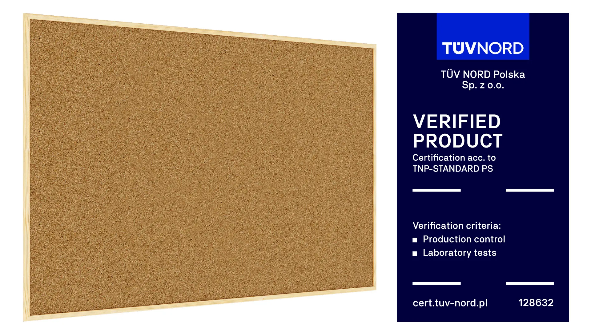 Tableau en Liège avec Cadre en Bois 150x100cm