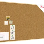Tableau de liège 180x100 cm avec cadre en bois naturel – surface en liège portugais autocicatrisant