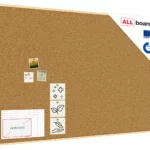 Tableau de liège 180x120 cm avec cadre en bois naturel – surface en liège portugais autocicatrisant