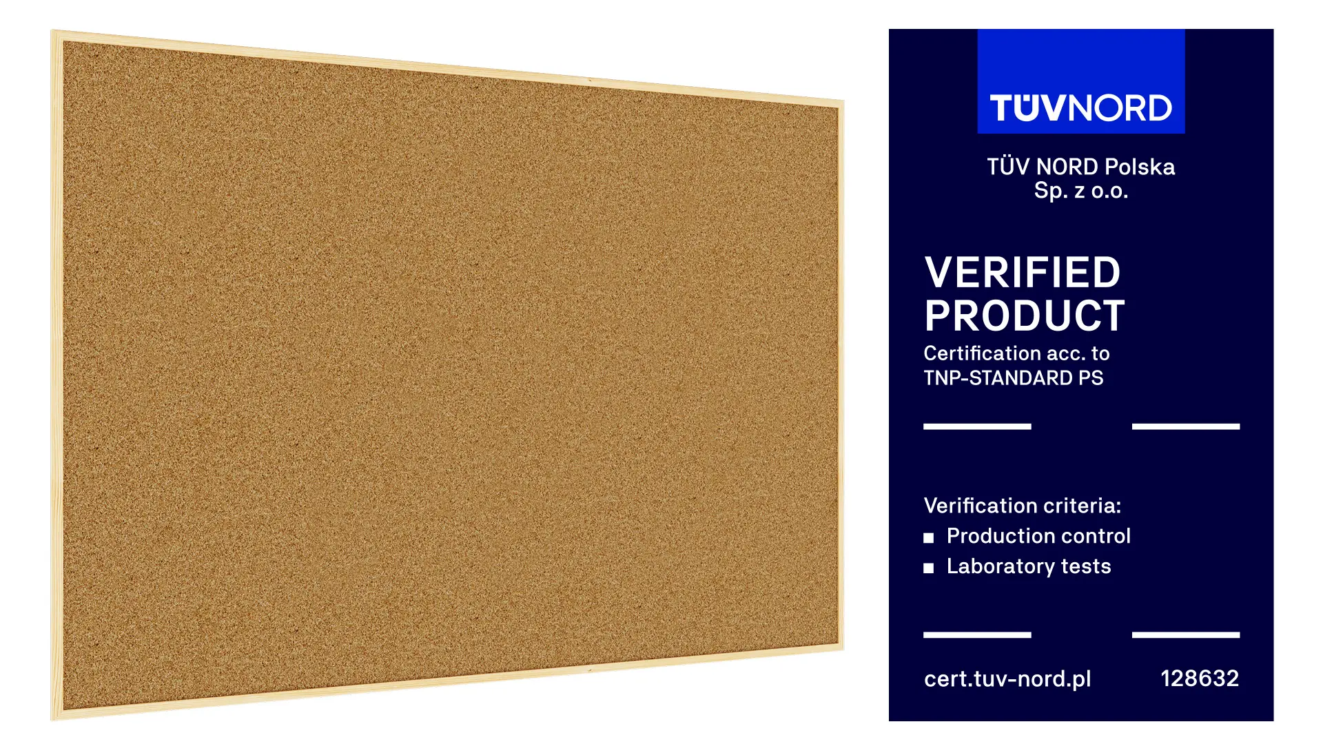 Tableau en Liège avec Cadre en Bois 180x120cm