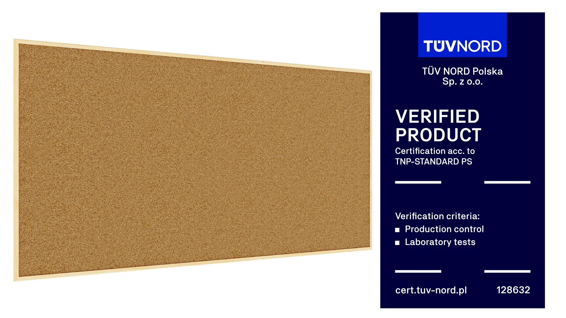 Tableau en Liège avec Cadre en Bois 200x100cm