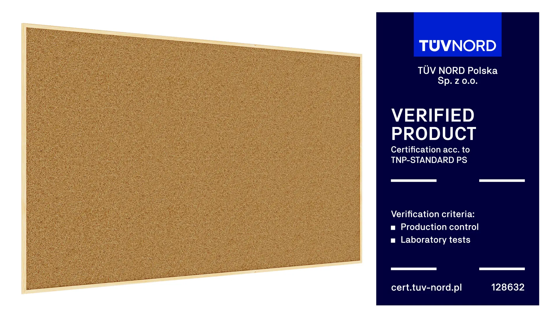 Tableau en Liège avec Cadre en Bois 200x120cm