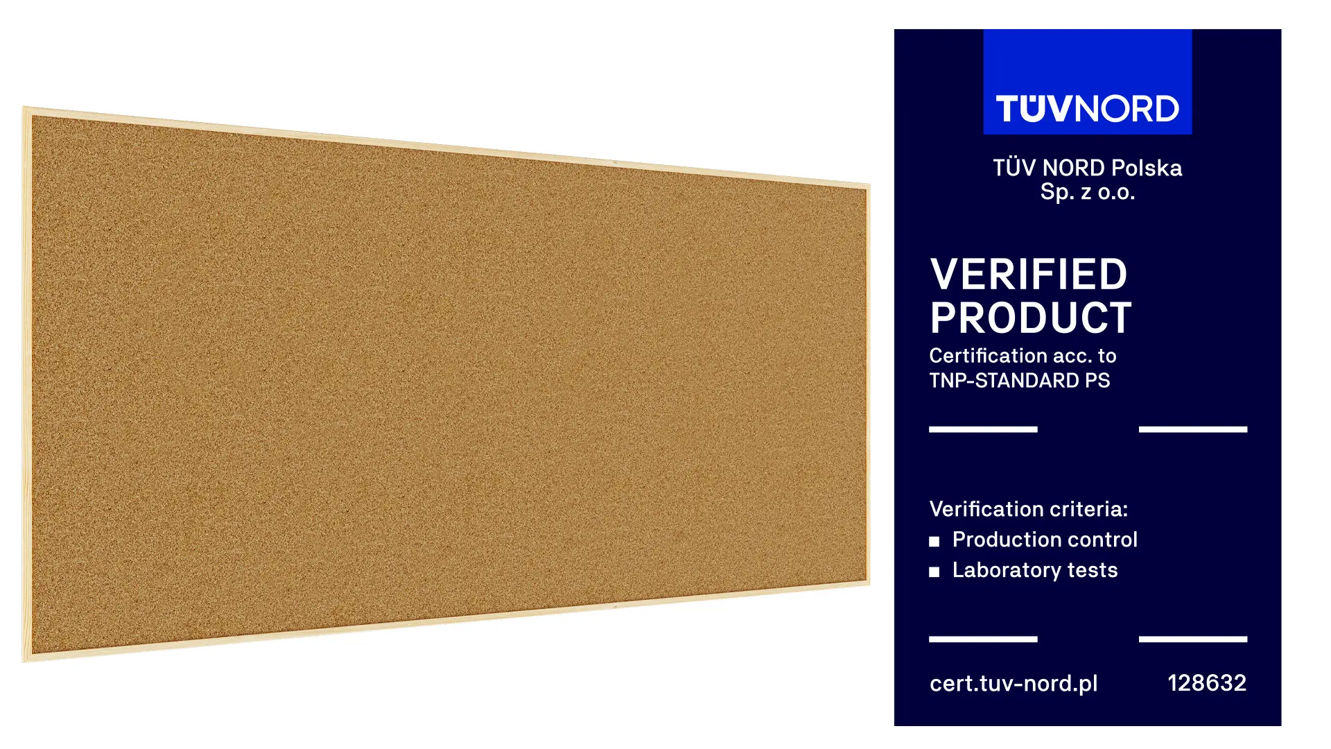 Tableau en Liège avec Cadre en Bois 250x120 cm