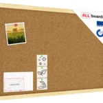 Tableau de liège 60x40 cm avec cadre en bois naturel – surface en liège portugais autocicatrisant