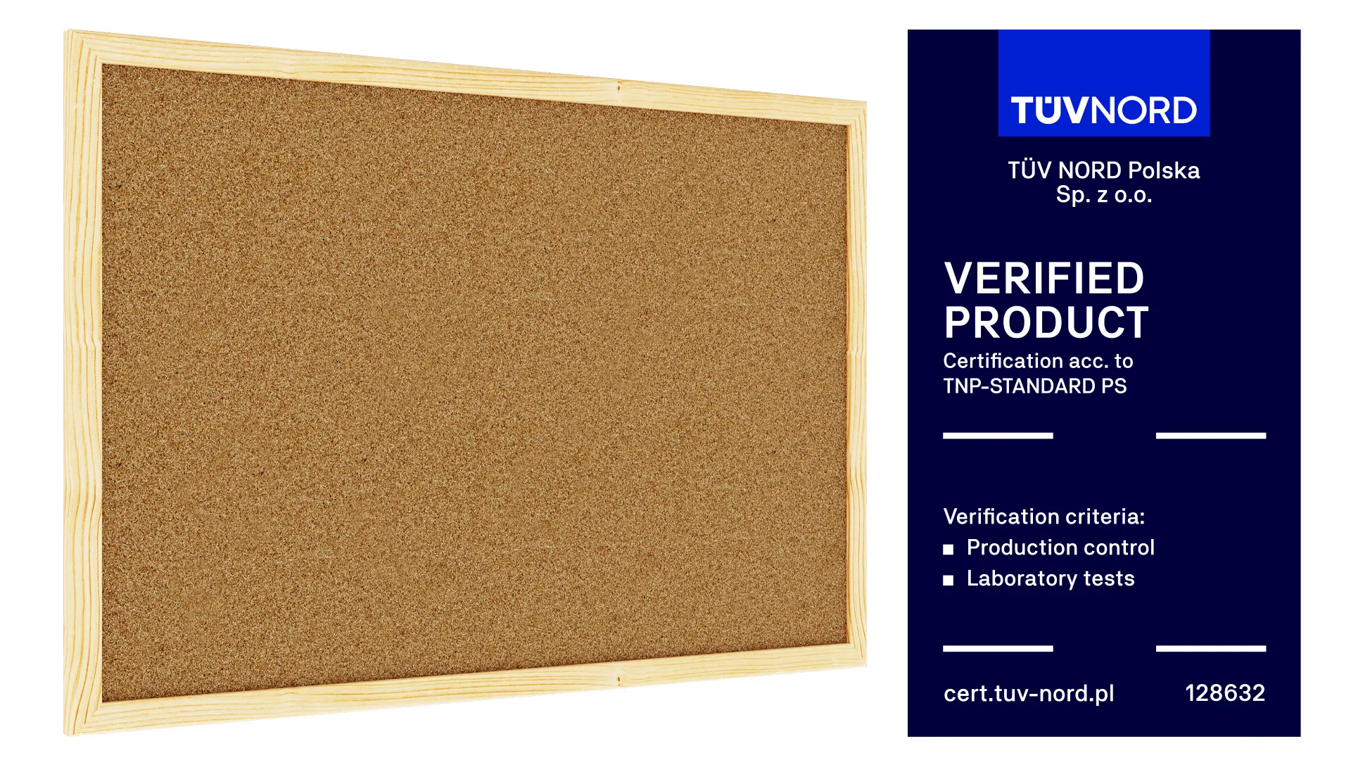 Tableau en Liège avec Cadre en Bois 60x40cm