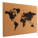 Tableau en liége "Mappemonde" sans cadre - 60x40 cm
