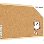 Tableau de liège 80x40 cm cadre en bois NATUREL + ACCESSOIRES