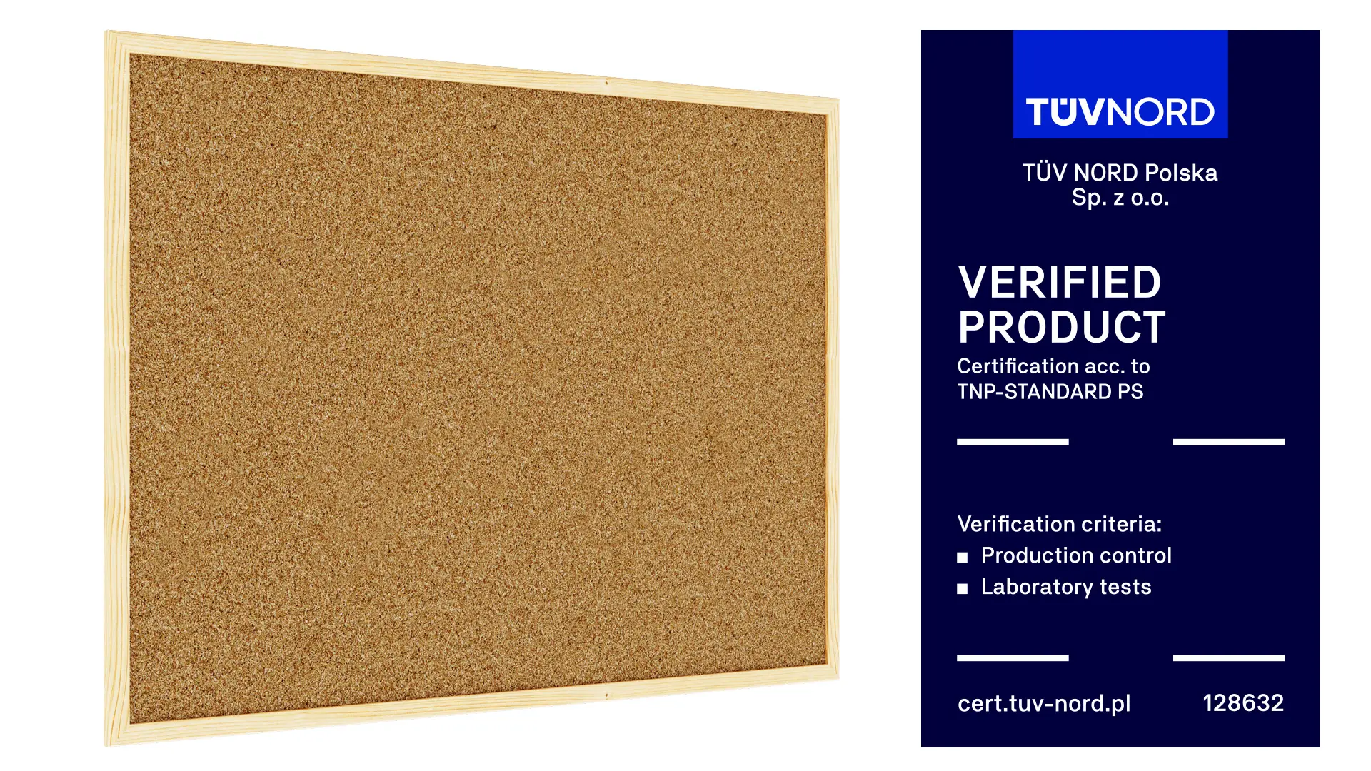 Tableau en Liège avec Cadre en Bois 80x60cm