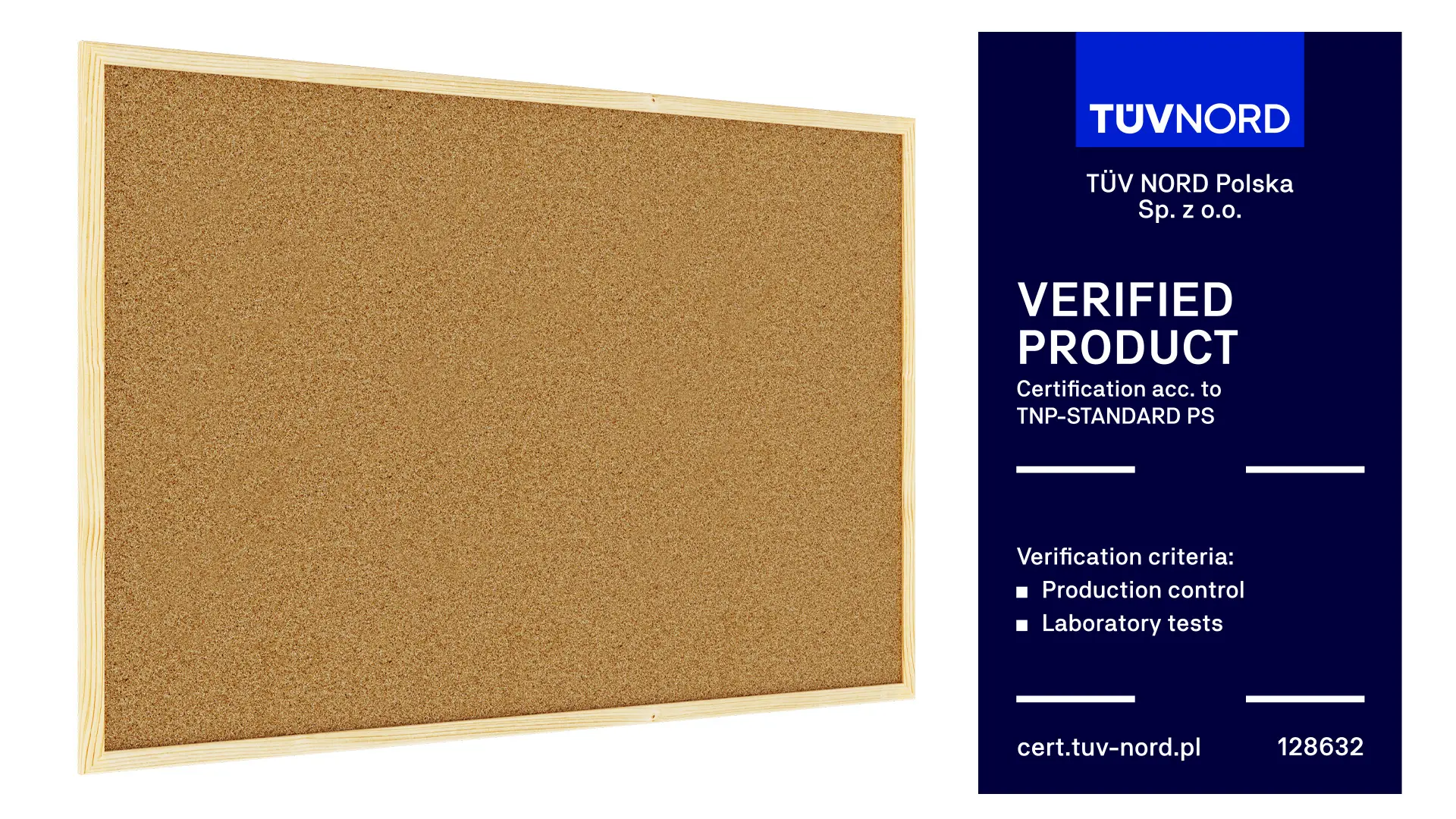 Tableau en Liège avec Cadre en Bois 90x60cm