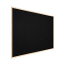 Tableau en Liège Noir avec Cadre en Bois 100x80cm