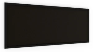 Tableau en liège noir 100x40 cm Cadre en bois laqué NOIR