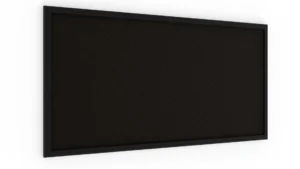 Tableau en liège noir 80x40 cm Cadre en bois laqué NOIR
