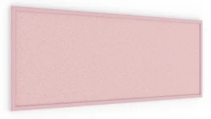Tableau en liège rose 100x40 cm cadre en bois laqué ROSE