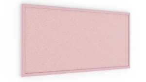 Tableau en liège rose 80x40 cm cadre en bois laqué ROSE