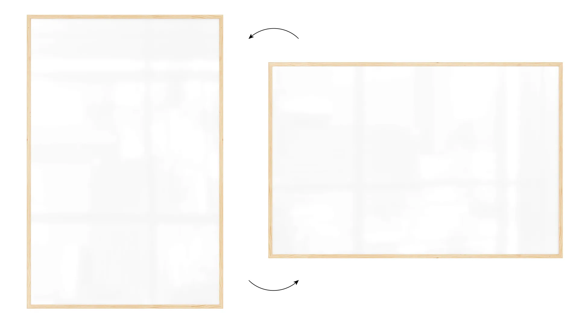 Tableau Blanc Magnétique Effaçable à Sec avec Cadre en Bois 150x100cm – Image 5