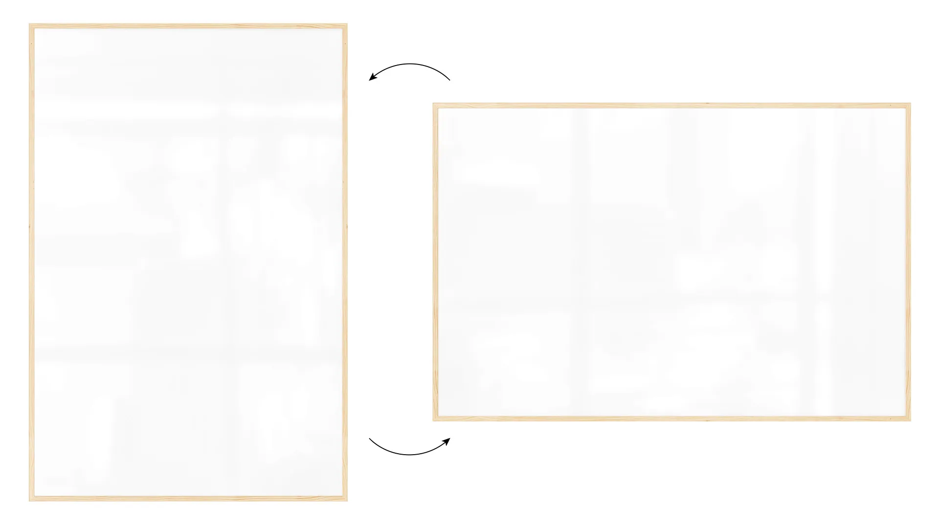 Tableau Blanc Magnétique Effaçable à Sec avec Cadre en Bois 180x120cm – Image 5