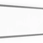 Tableau Blanc Magnétique Effaçable à Sec avec Cadre en Bois Argenté 30x70cm