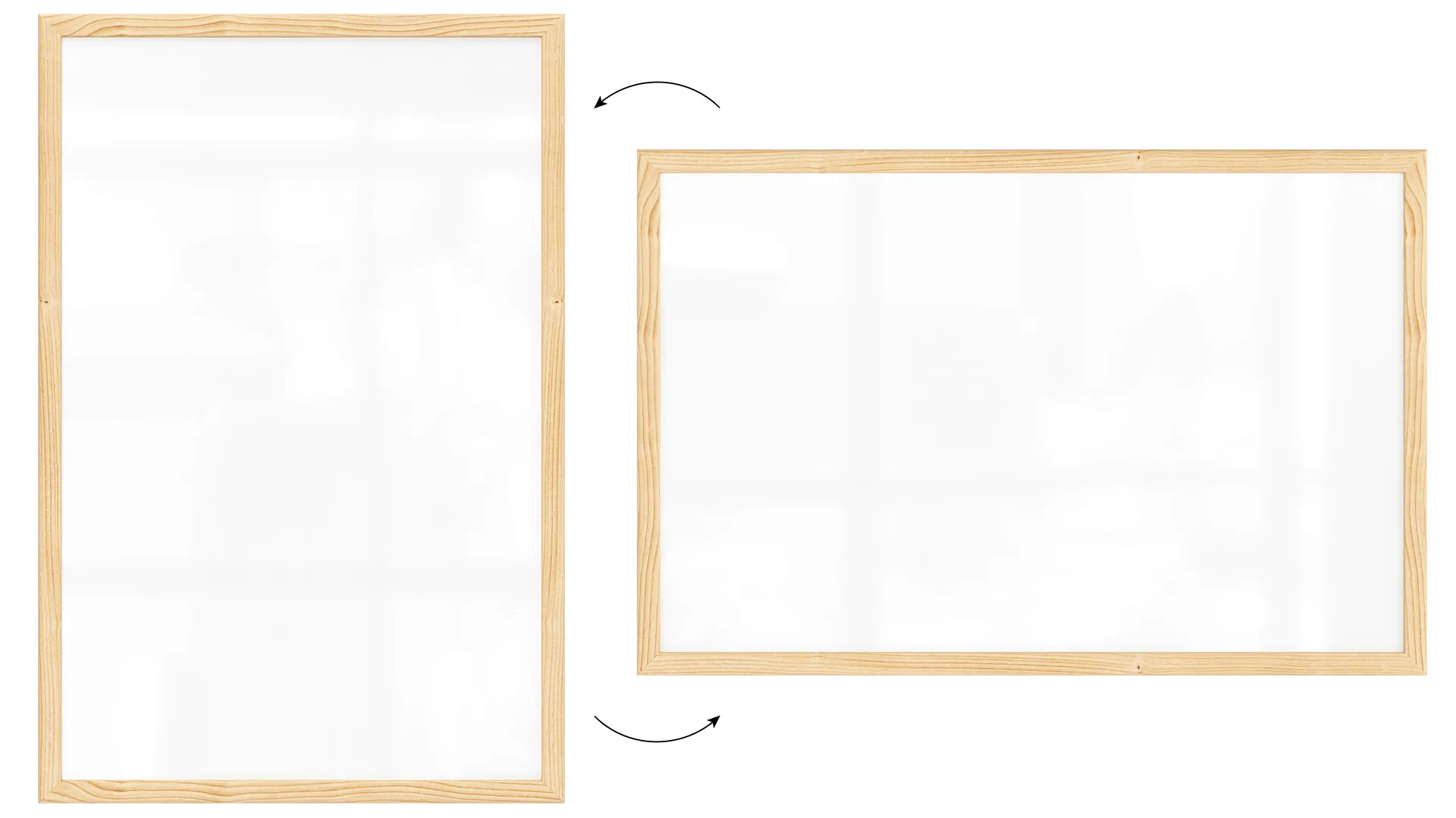 Tableau Blanc Magnétique Effaçable à Sec avec Cadre en Bois 60x40cm – Image 5