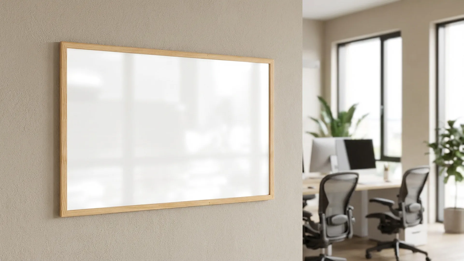 Tableau Blanc Magnétique Effaçable à Sec avec Cadre en Bois 90x60cm – Image 4
