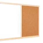 Tableau COMBI en liège et blanc magnétique - 60x40 cm - cadre en bois + ACCESSOIRES GRATUITS
