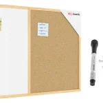 Tableau COMBI en liège et blanc magnétique - 90x60 cm - cadre en bois + ACCESSOIRES GRATUITS