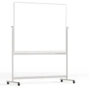 Tableau Blanc Mobile Double Face Magnétique Effaçable à Sec avec Cadre en Aluminium 150x120cm