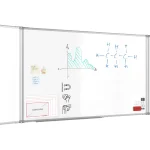 Tableau Blanc Scolaire Type Triptyque avec Cadre en Aluminium 200x100cm//400cm