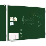 Tableau VERT Scolaire Type Triptyque avec Cadre en Aluminium 120x90 // 240 cm