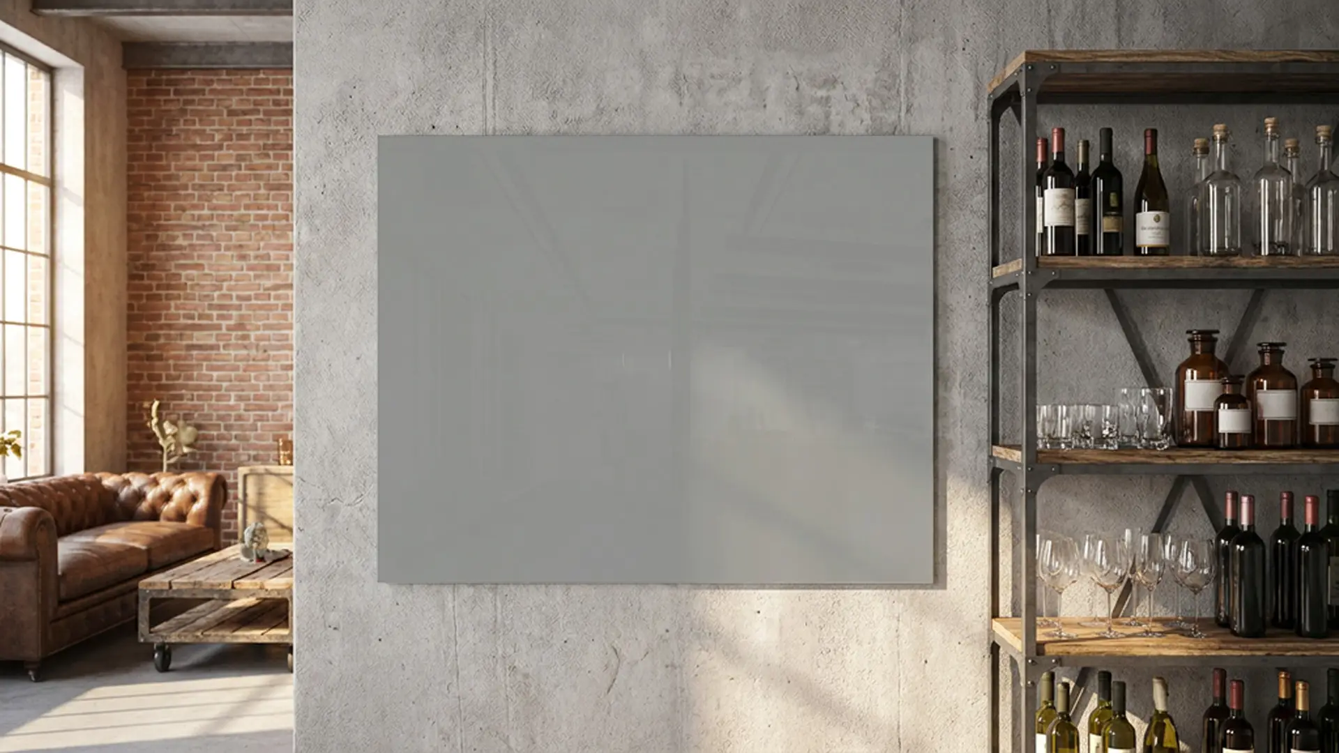 Tableau en Verre Gris 100x80cm, Tableau Magnétique sans Cadre, Verre Trempé – Image 11