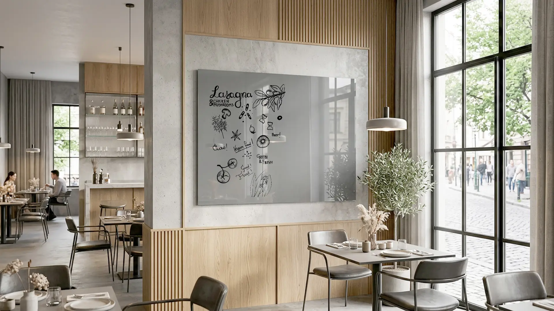 Tableau en Verre Gris 120x90cm, Tableau Magnétique sans Cadre, Verre Trempé – Image 10